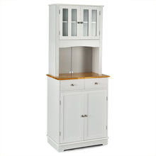 Load image into Gallery viewer, Gymax Buffet Hutch Kitchen Storage Cabinet w/ Microwave Stand Storage Shelves