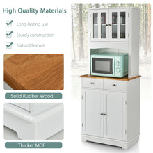 Load image into Gallery viewer, Gymax Buffet Hutch Kitchen Storage Cabinet w/ Microwave Stand Storage Shelves