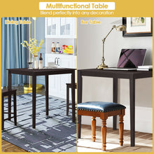 Load image into Gallery viewer, Gymax Square Dining Table w/Rubber Wood Legs Kitchen Furniture