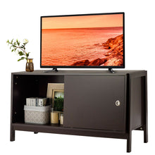 Load image into Gallery viewer, Gymax TV Stand Modern Entertainment Cabinet for TV's up To 50'' with Sliding Doors