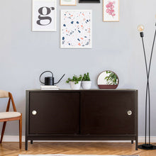 Load image into Gallery viewer, Gymax TV Stand Modern Entertainment Cabinet for TV's up To 50'' with Sliding Doors