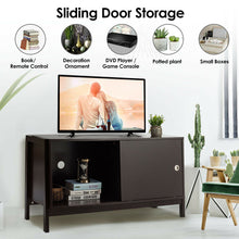 Load image into Gallery viewer, Gymax TV Stand Modern Entertainment Cabinet for TV's up To 50'' with Sliding Doors