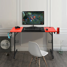 Load image into Gallery viewer, Gymax 47 inch Gaming Desk Z Shape Computer Desk w/ Storage for Cup Headphone Speaker