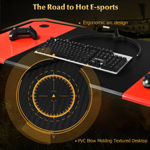 Load image into Gallery viewer, Gymax 47 inch Gaming Desk Z Shape Computer Desk w/ Storage for Cup Headphone Speaker