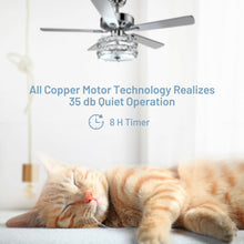 Load image into Gallery viewer, Gymax 52'' Classical Crystal Ceiling Fan Lamp w/ Reversible Blades Remote Control Home