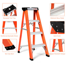 Load image into Gallery viewer, Gymax 3-Step Ladder Folding Step Stool Platform 330lbs Capacity w/Tool Tray Anti-Slip