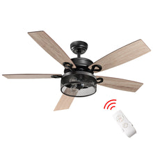 Load image into Gallery viewer, Gymax 48'' Ceiling Fan Industrial Cage Light w/ Reversible Blades Remote Control Indoor