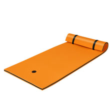 Load image into Gallery viewer, Gymax 87'' x 36'' 3-layer Floating Pad Mat Water Sports Recreation Relaxing Orange