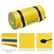 Load image into Gallery viewer, Gymax 83'' x 26'' 3-layer Floating Pad Mat Water Sports Recreation Relaxing Yellow