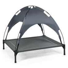 Load image into Gallery viewer, Gymax 36'' Portable Elevated Dog Cot Outdoor Cooling Pet Bed w/ Removable Canopy Shade