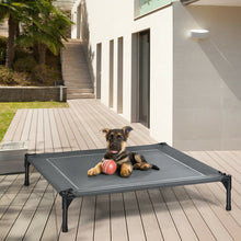 Load image into Gallery viewer, Gymax 36'' Portable Elevated Dog Cot Outdoor Cooling Pet Bed w/ Removable Canopy Shade