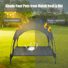 Load image into Gallery viewer, Gymax 36'' Portable Elevated Dog Cot Outdoor Cooling Pet Bed w/ Removable Canopy Shade