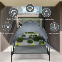 Load image into Gallery viewer, Gymax 36'' Portable Elevated Dog Cot Outdoor Cooling Pet Bed w/ Removable Canopy Shade