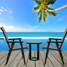 Load image into Gallery viewer, Gymax 2PCS Folding Chairs Steel Frame Patio Garden Outdoor w/ Armrest & Footrest
