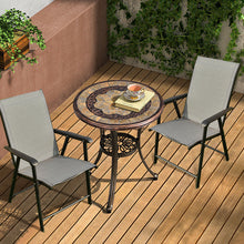 Load image into Gallery viewer, Gymax 2PCS Folding Chairs Steel Frame Patio Garden Outdoor w/ Armrest & Footrest