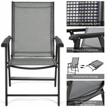 Load image into Gallery viewer, Gymax 2PCS Folding Chairs Steel Frame Patio Garden Outdoor w/ Armrest & Footrest