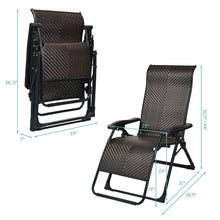 Load image into Gallery viewer, Gymax Patio Rattan Zero Gravity Lounge Chair Folding Recliner Adjustable W/Headrest