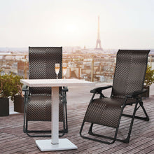 Load image into Gallery viewer, Gymax 2PCS Patio Rattan Zero Gravity Lounge Chair Folding Recliner Adjustable Headrest