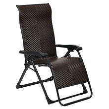 Load image into Gallery viewer, Gymax 2PCS Patio Rattan Zero Gravity Lounge Chair Folding Recliner Adjustable Headrest