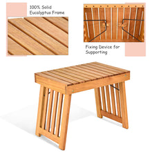 Load image into Gallery viewer, Gymax 3 PCS Folding Eucalyptus Lounge Chair & Table Set w/ Double-sided Cushion