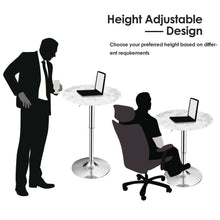 Load image into Gallery viewer, Gymax 360-degree Swivel Round Pub Table Height Adjustable Bistro Bar Table w/Faux Marble Top