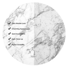 Load image into Gallery viewer, Gymax 360-degree Swivel Round Pub Table Height Adjustable Bistro Bar Table w/Faux Marble Top