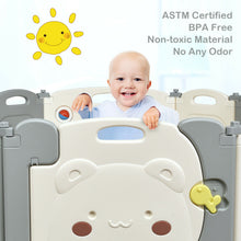 Load image into Gallery viewer, Gymax 12 Panel Baby Playpen Kids Activity Center Play Yard w/ Lock Door & Rubber Pads