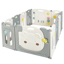 Load image into Gallery viewer, Gymax 12 Panel Baby Playpen Kids Activity Center Play Yard w/ Lock Door & Rubber Pads