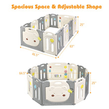 Load image into Gallery viewer, Gymax 12 Panel Baby Playpen Kids Activity Center Play Yard w/ Lock Door & Rubber Pads