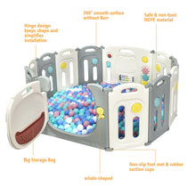 Load image into Gallery viewer, Gymax 12 Panel Baby Playpen Kids Activity Center Play Yard w/ Lock Door & Rubber Pads
