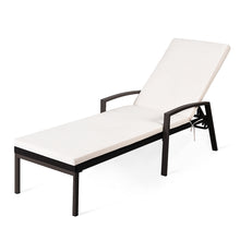 Load image into Gallery viewer, Gymax Adjustable Rattan Chaise Recliner Lounge Chair Patio Outdoor w/ Cushion