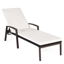 Load image into Gallery viewer, Gymax Adjustable Rattan Chaise Recliner Lounge Chair Patio Outdoor w/ Cushion