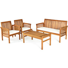 Load image into Gallery viewer, Gymax 8PCS Wooden Patio Conversation Set Outdoor Furniture Set w/ Cushion