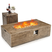 Load image into Gallery viewer, Gymax 48''x27'' 50,000 BTU Propane Fire Pit Table Set w/ Side Table Tank Storage & Cover
