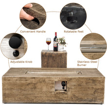 Load image into Gallery viewer, Gymax 48''x27'' 50,000 BTU Propane Fire Pit Table Set w/ Side Table Tank Storage & Cover