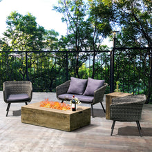 Load image into Gallery viewer, Gymax 48''x27'' 50,000 BTU Propane Fire Pit Table Set w/ Side Table Tank Storage & Cover
