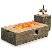 Load image into Gallery viewer, Gymax 48''x27'' 50,000 BTU Propane Fire Pit Table Set w/ Side Table Tank Storage & Cover