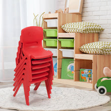 Load image into Gallery viewer, Gymax 6-pack Kids Plastic Stackable Classroom Chairs Indoor/Outdoor Kindergarten Red