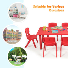 Load image into Gallery viewer, Gymax 6-pack Kids Plastic Stackable Classroom Chairs Indoor/Outdoor Kindergarten Red