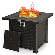 Load image into Gallery viewer, Gymax 30'' Gas Fire Pit Table 50,000 BTU Square Propane Fire Pit Table W/ Cover