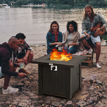 Load image into Gallery viewer, Gymax 30'' Gas Fire Pit Table 50,000 BTU Square Propane Fire Pit Table W/ Cover