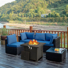 Load image into Gallery viewer, Gymax 30'' Gas Fire Pit Table 50,000 BTU Square Propane Fire Pit Table W/ Cover