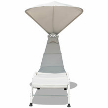 Load image into Gallery viewer, Gymax Patio Lounge Chair Chaise Outdoor w/ Steel Frame Cushion Canopy Beige