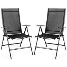Load image into Gallery viewer, Gymax 2PCS Folding Chair Patio Garden Outdoor w/ Steel Frame Adjustable Backrest