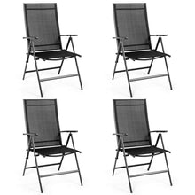 Load image into Gallery viewer, Gymax 4PCS Folding Chair Patio Garden Outdoor w/ Steel Frame Adjustable Backrest