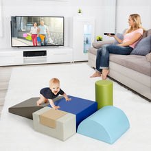 Load image into Gallery viewer, Gymax 6 Piece Climb Crawl Play Set Indoor Kids Baby Toddler Safe Soft Foam Blocks Toys