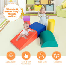 Load image into Gallery viewer, Gymax 6 Piece Climb Crawl Play Set Indoor Kids Baby Toddler Soft Safe Foam Blocks Toys