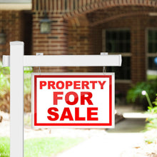 Load image into Gallery viewer, Gymax 4 PCS 6' UPVC Real Estate Sign Post Open House Yard Home for Sale White W/Stake
