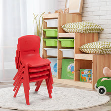 Load image into Gallery viewer, Gymax 4-pack Kids Plastic Stackable Classroom Chairs Indoor/Outdoor Kindergarten Red