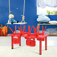 Load image into Gallery viewer, Gymax Kids Plastic Table and Stackable Chairs Set Indoor/Outdoor Home Classroom Red